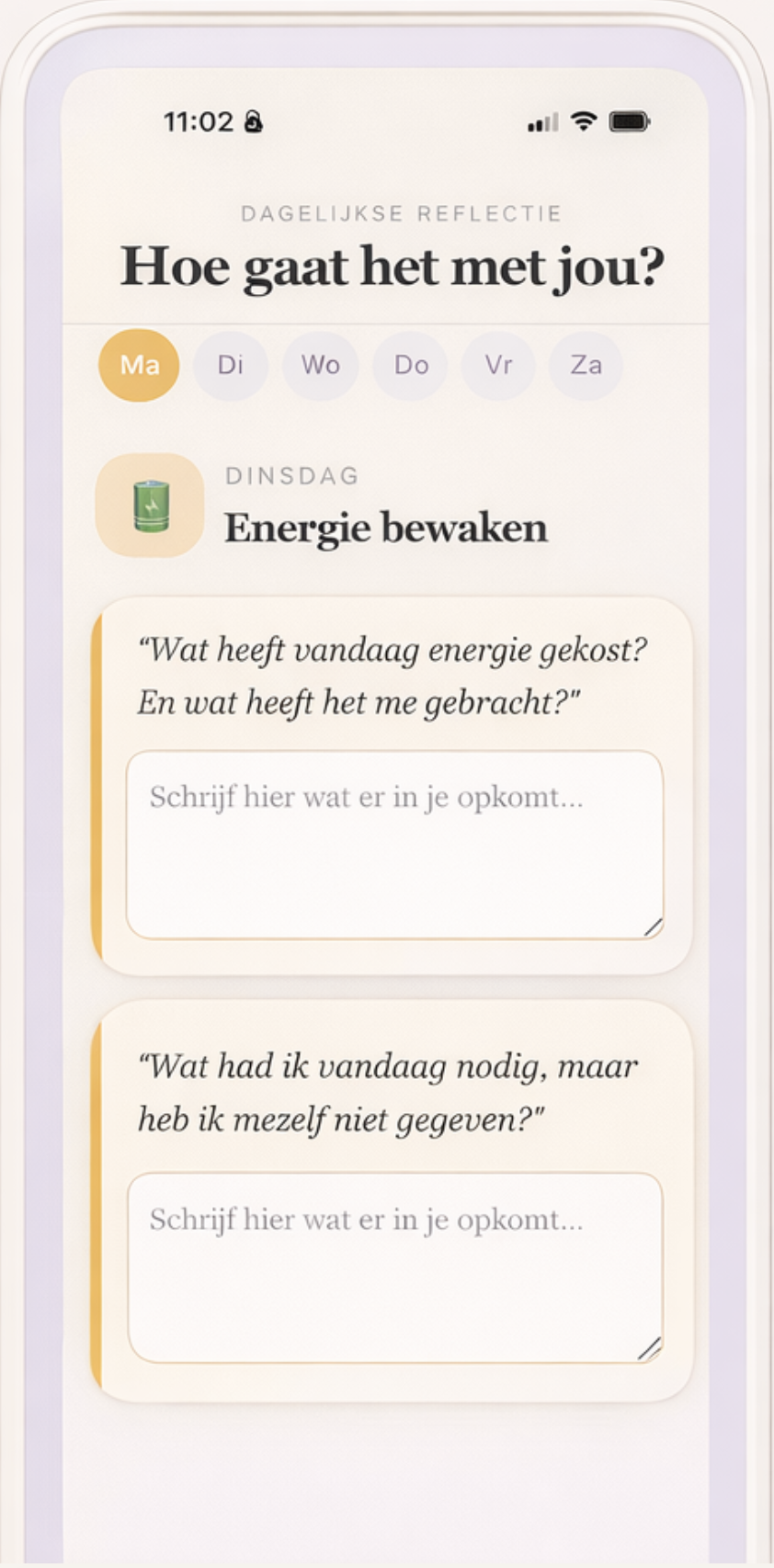 Reflectie App preview